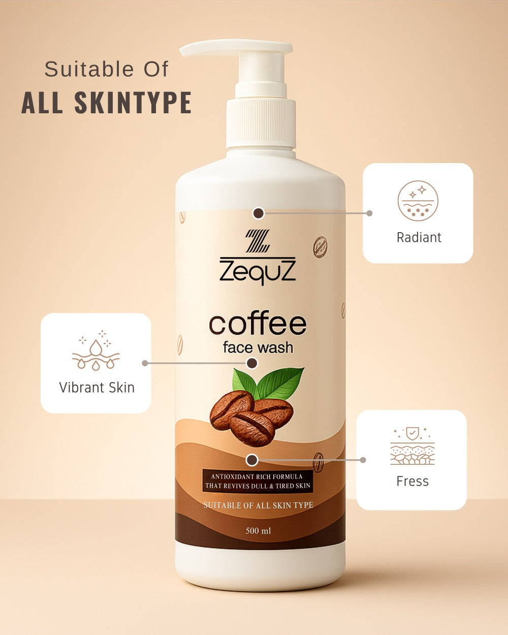 Coffee Facewash for Deep Cleansing [500 ml]