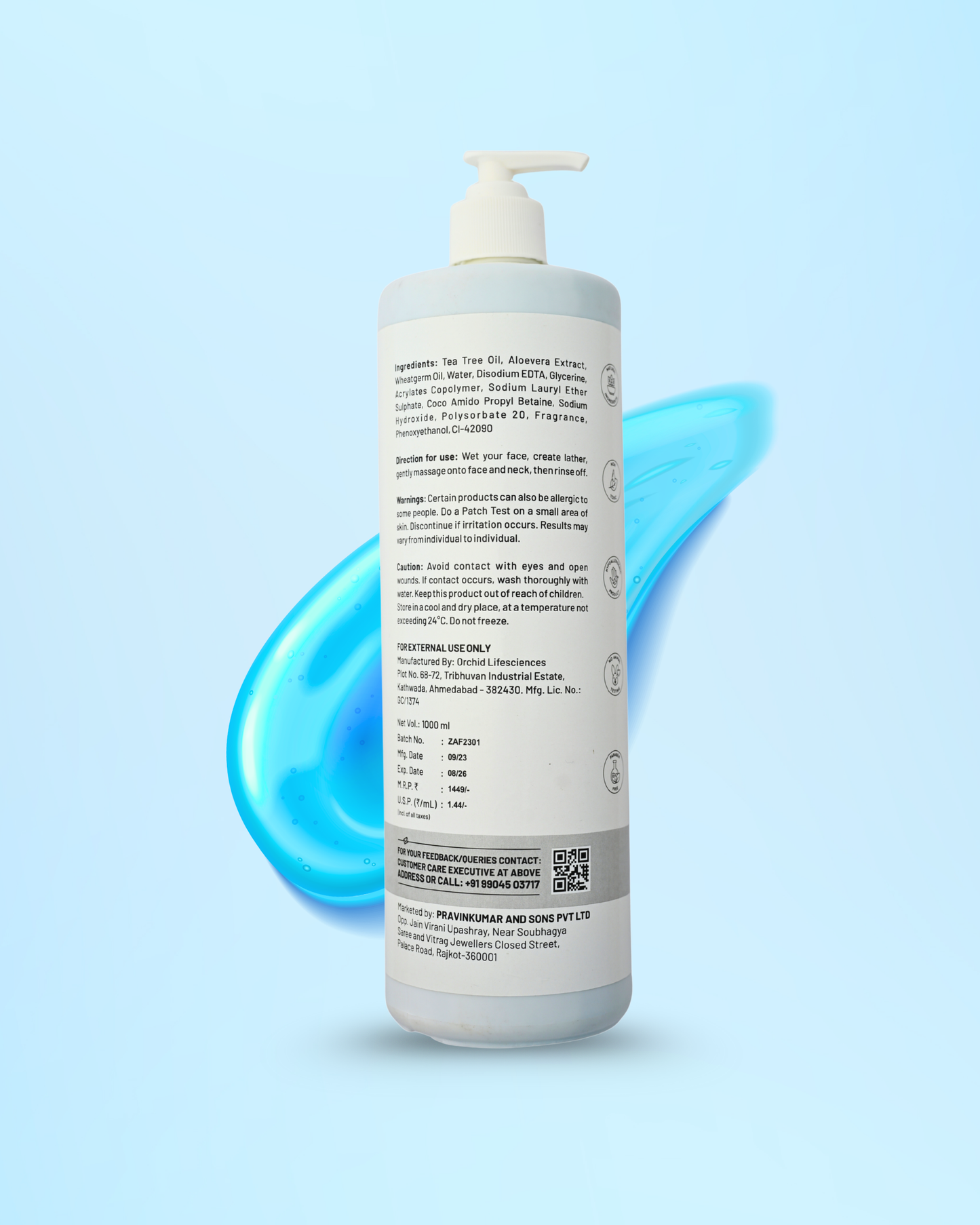 Aqua Facewash for Hydrating Skin [1000 ml]