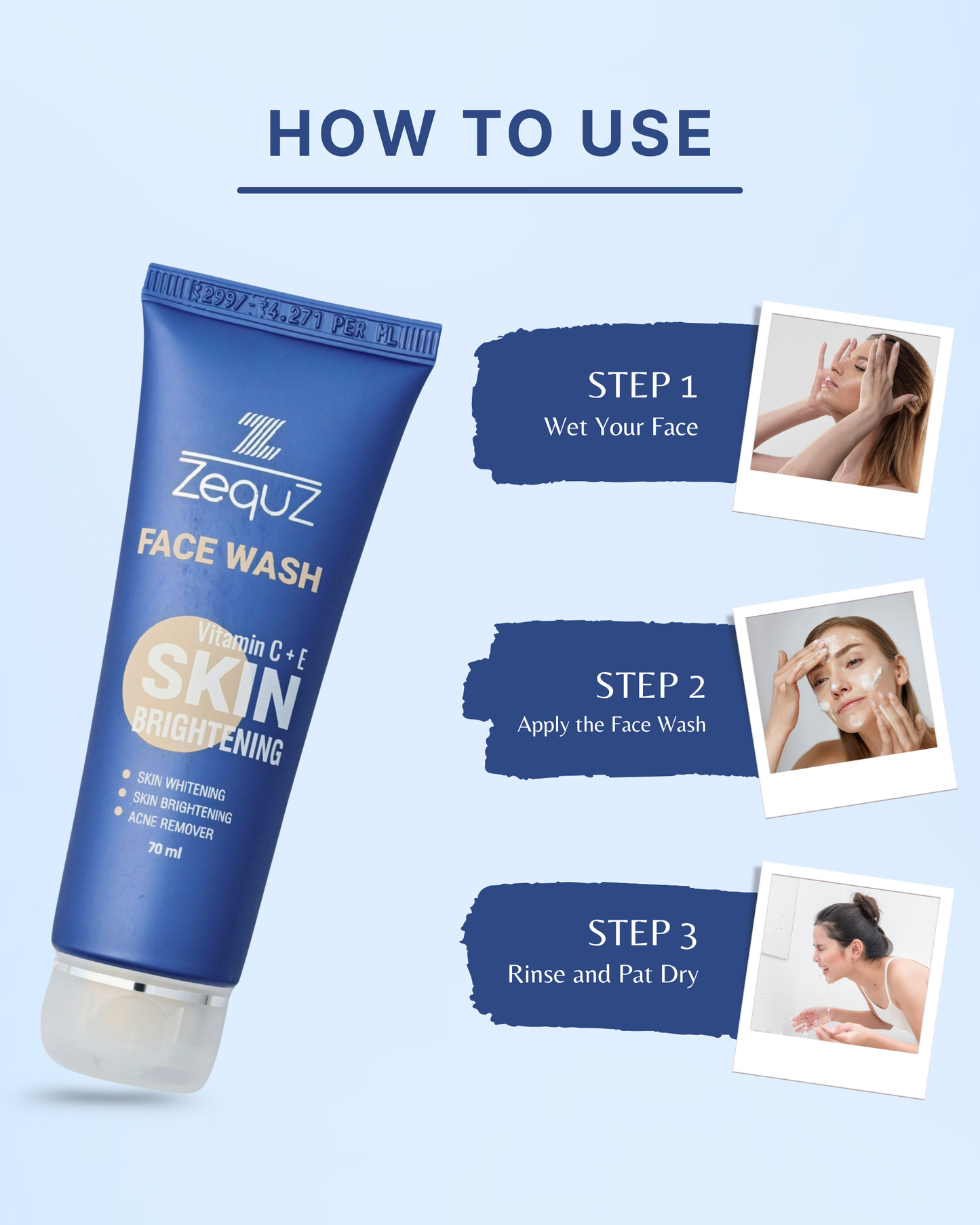 Skin Brightening Vitamin C+E Face Wash [70 ml] (Pack of 2)