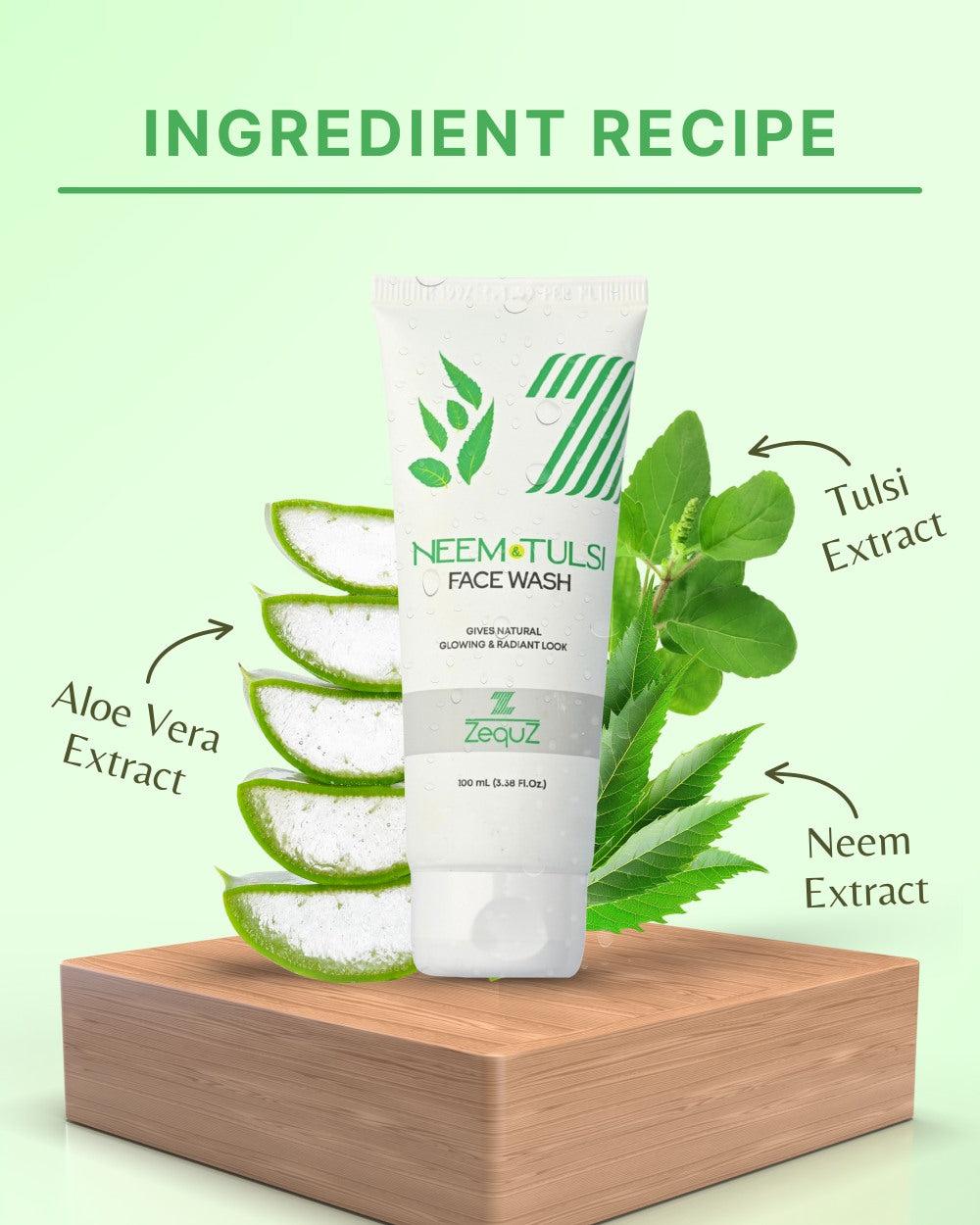 Neem Tulsi Facewash for Pimple Free Skin [100 ml]