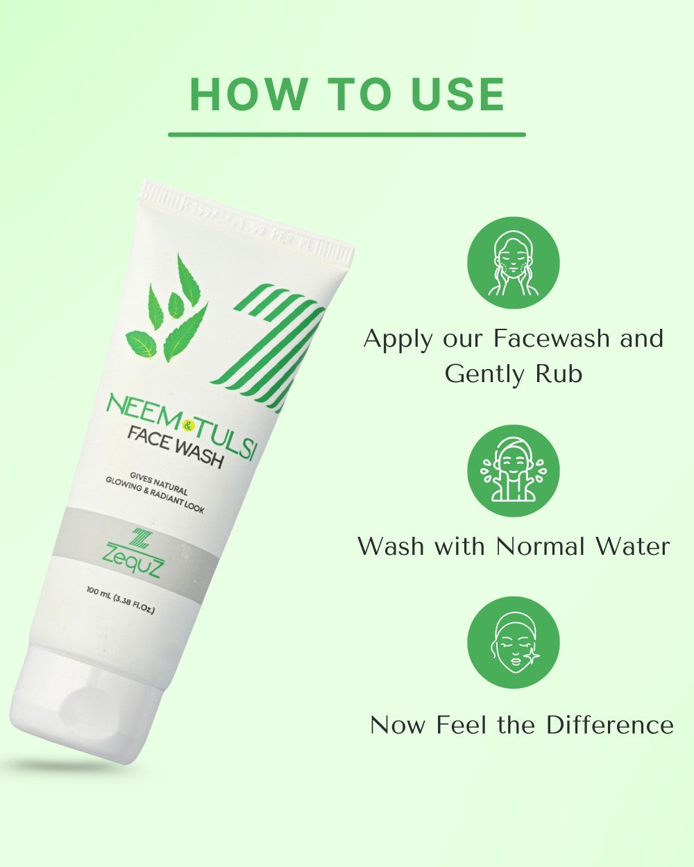 Neem Tulsi Facewash for Pimple Free Skin [100 ml]