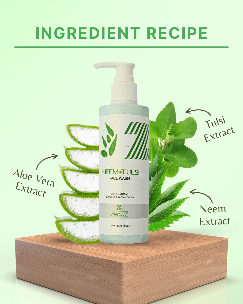 Neem Tulsi Facewash for Pimple Free Skin [250 ml]