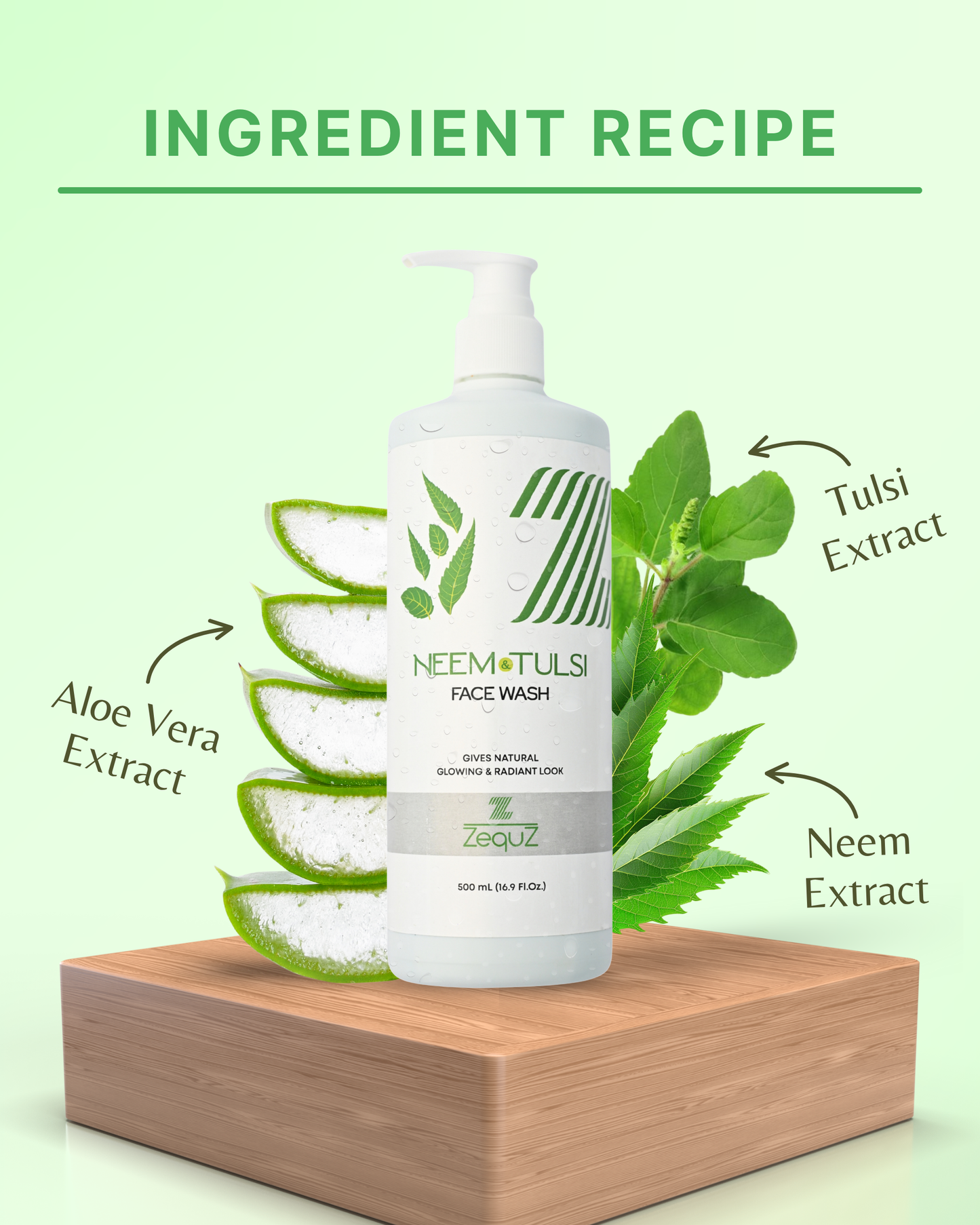 Neem Tulsi Facewash for Pimple Free Skin [500 ml]