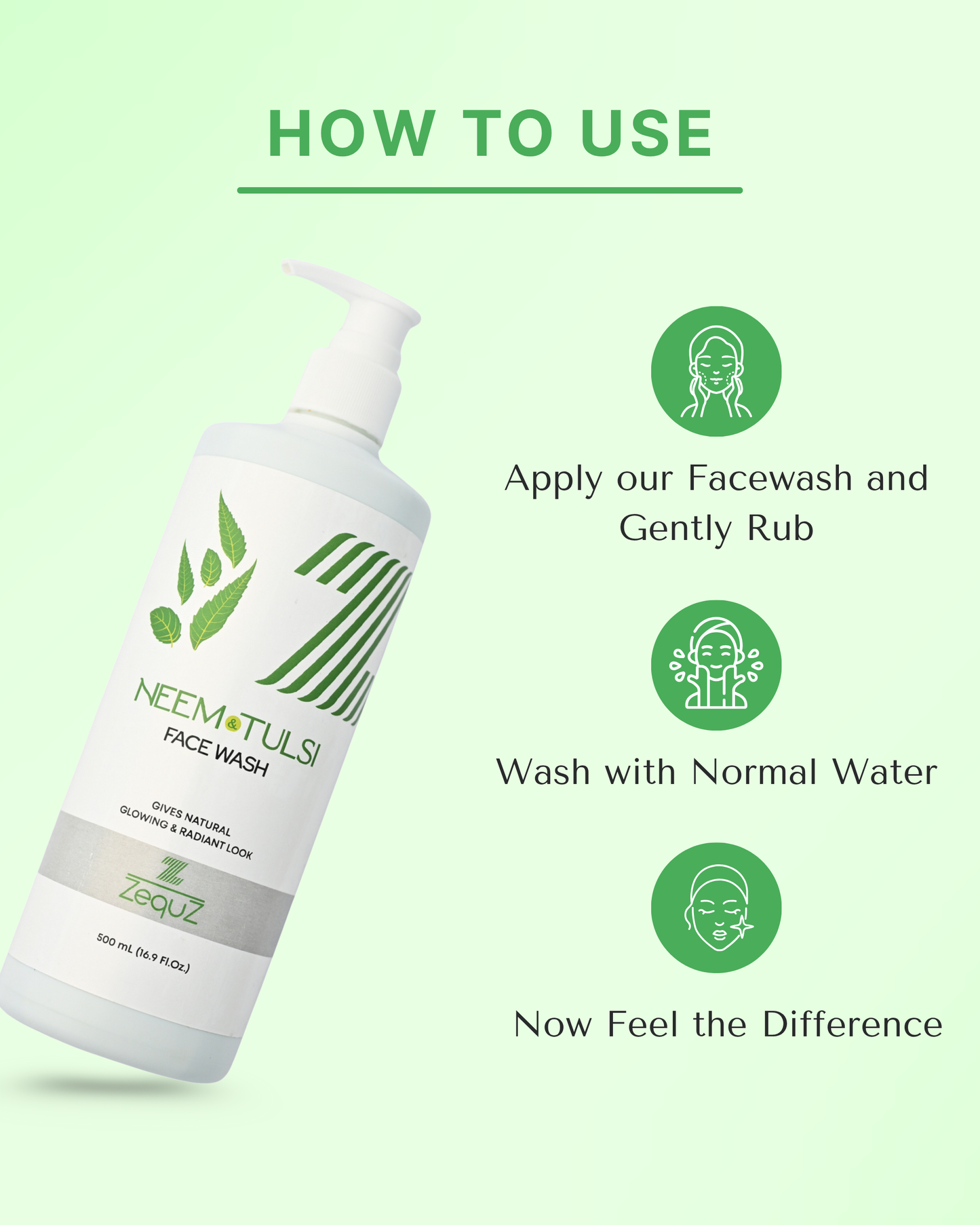Neem Tulsi Facewash for Pimple Free Skin [500 ml]
