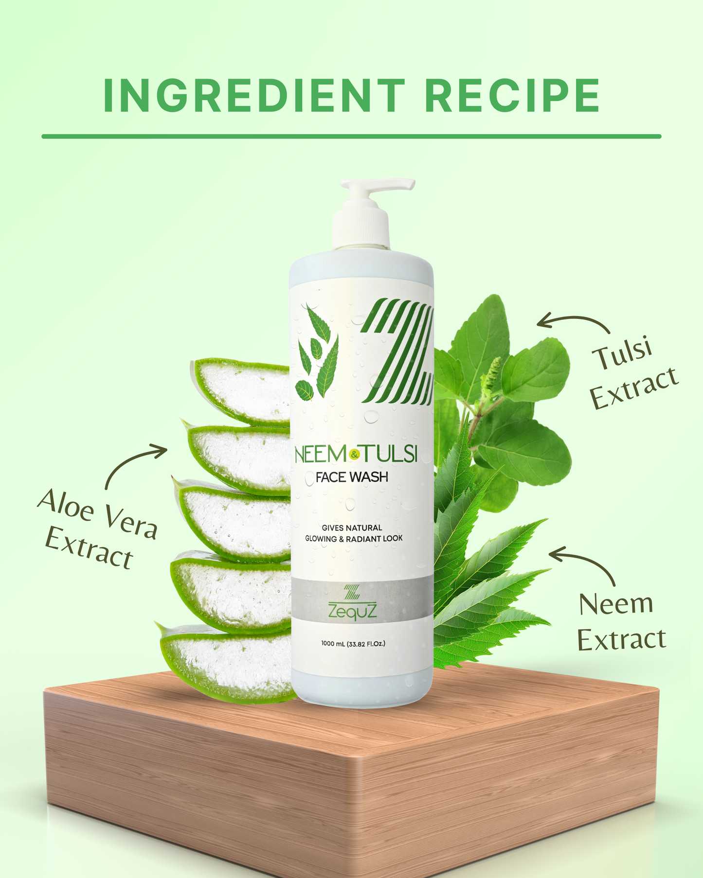 Neem Tulsi Facewash for Pimple Free Skin [1000 ml]