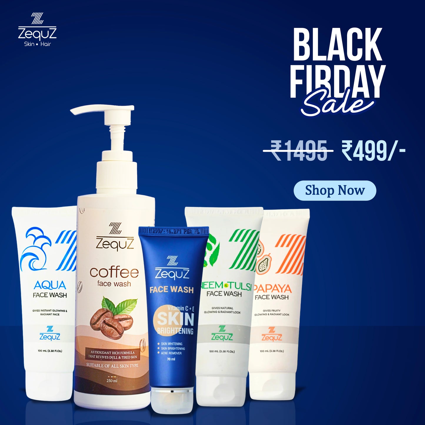 Zequz All-Skin Facewash Collection